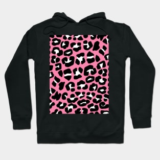 Pink Leopard Spots Print Hoodie